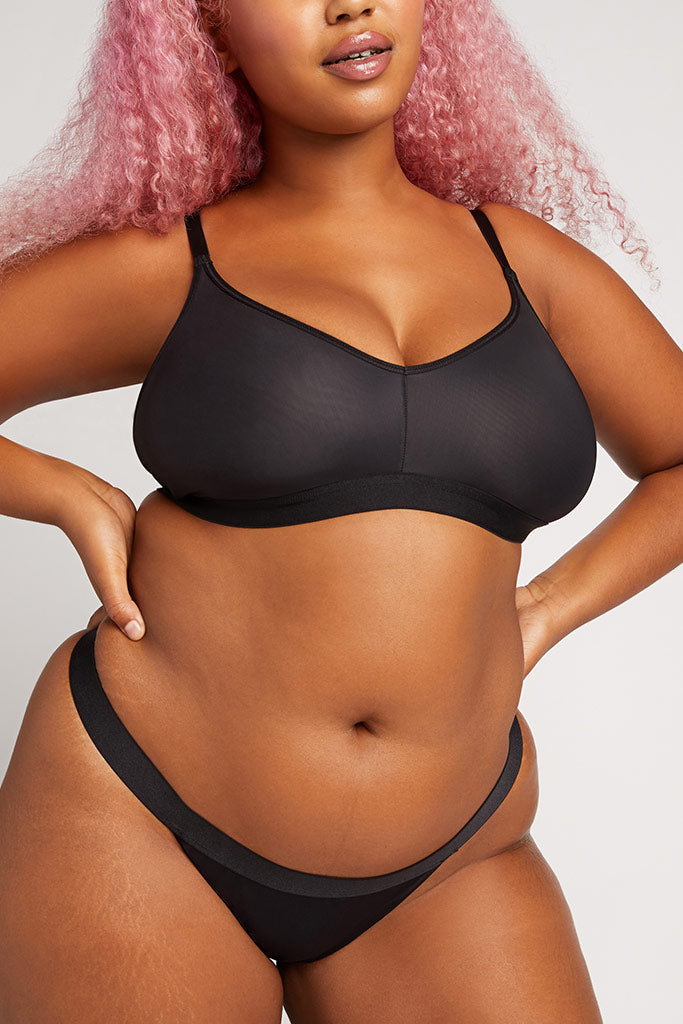 Silky Non-Wire Bra in Black