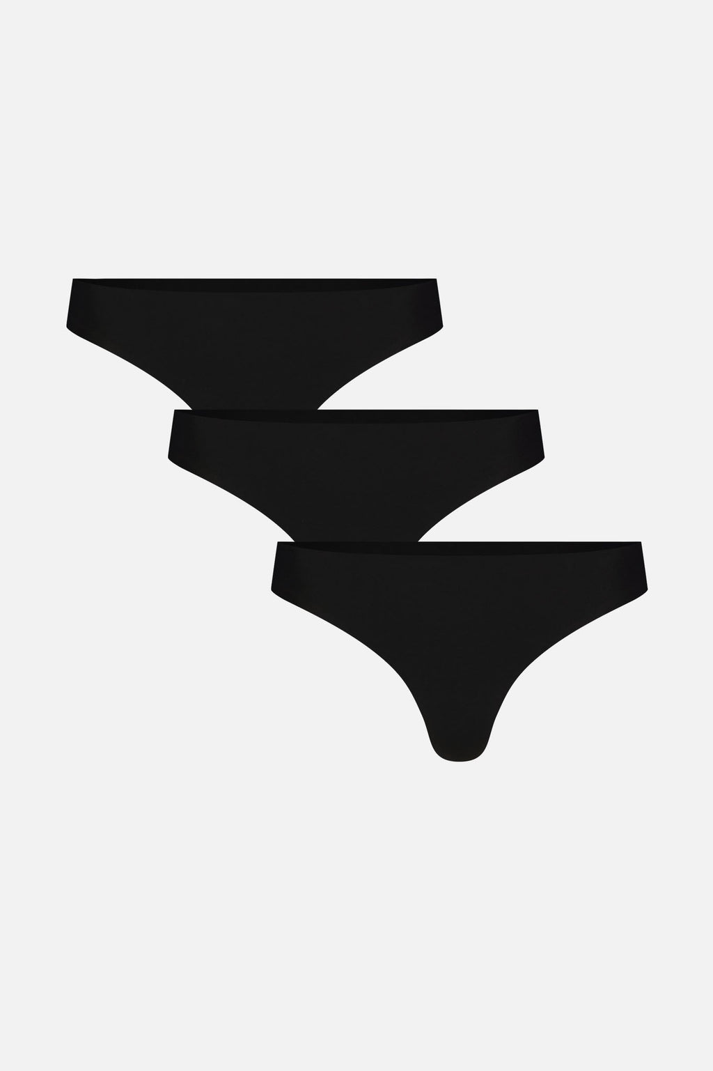 Base Low Thong in Black (Pack)