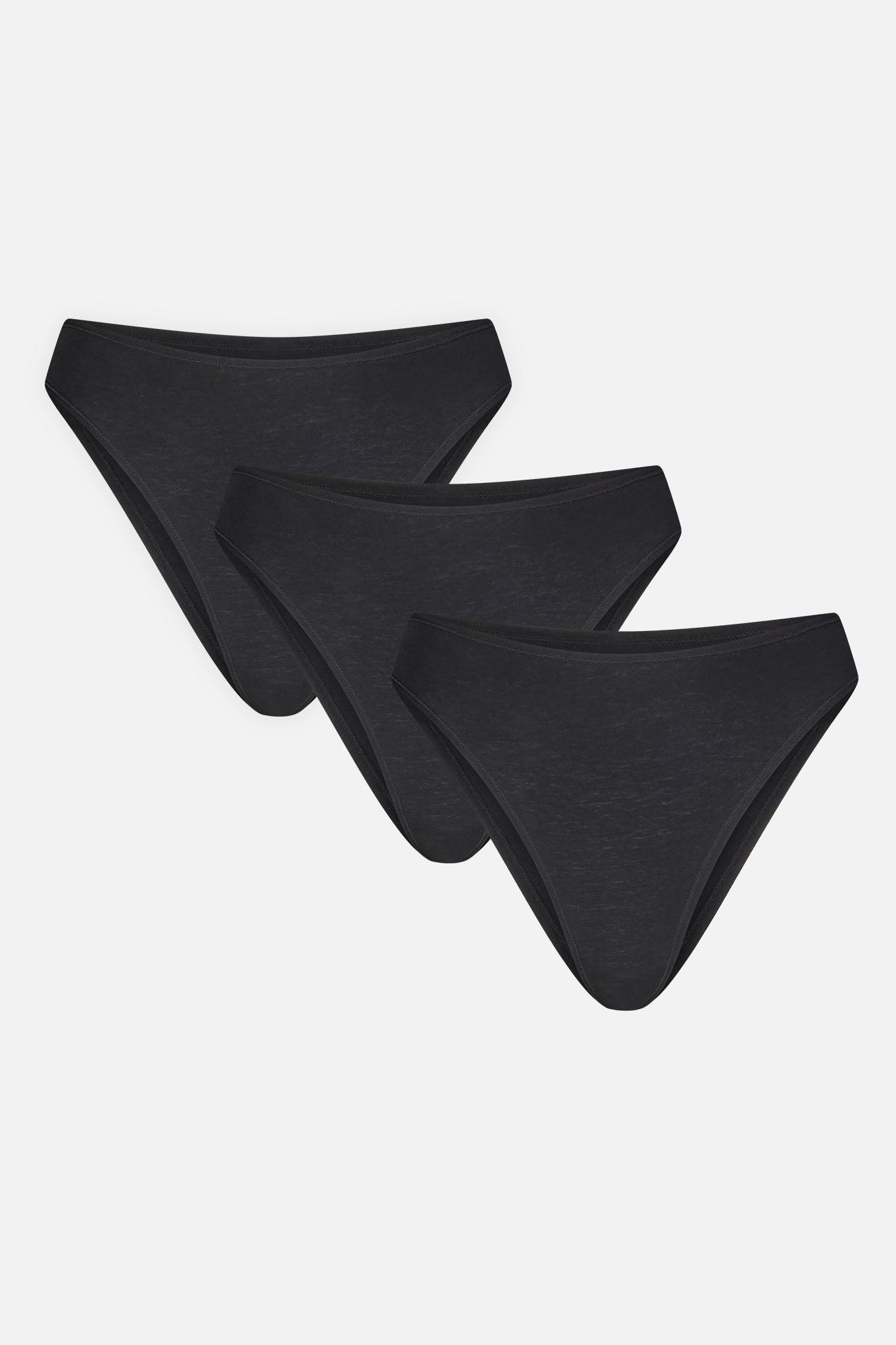 Cloud Cotton French Cut Brief in Black (Pack)