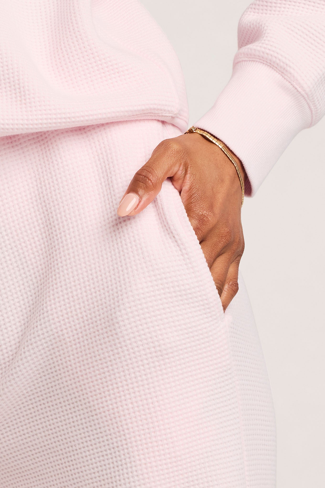 Waffle Knit Track Pant in Puff