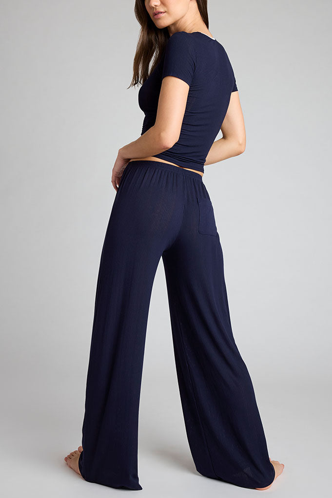 Whipped Track Pant in Navy