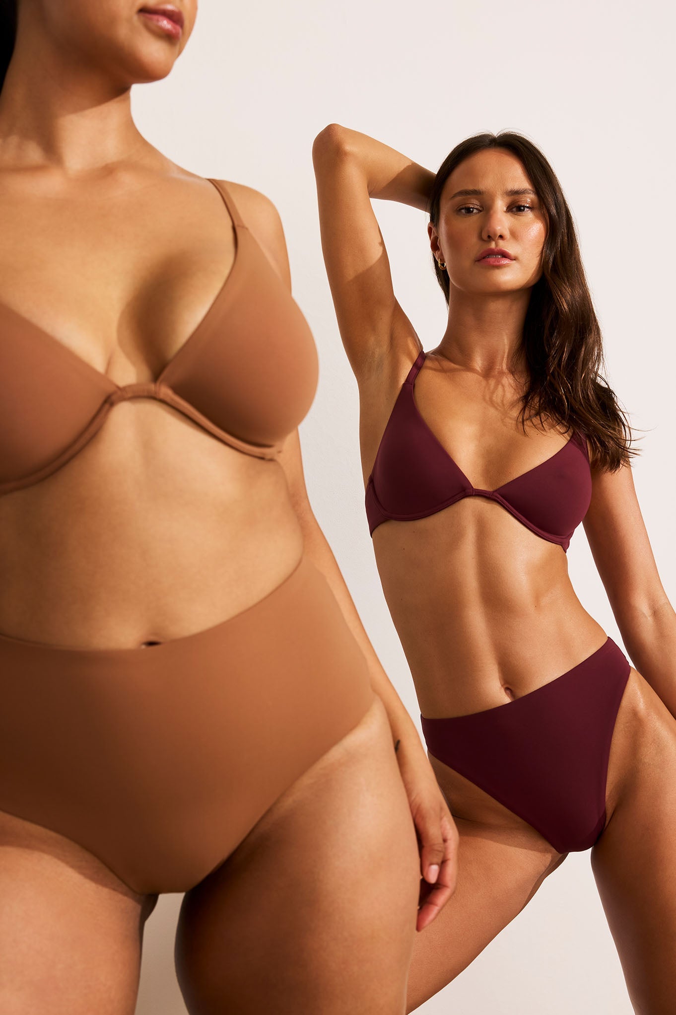 Swim Plunge Top in Fawn